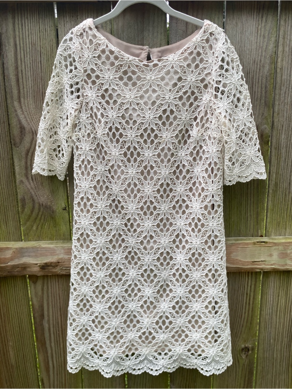 Jax Beige Crochet Detail Dress